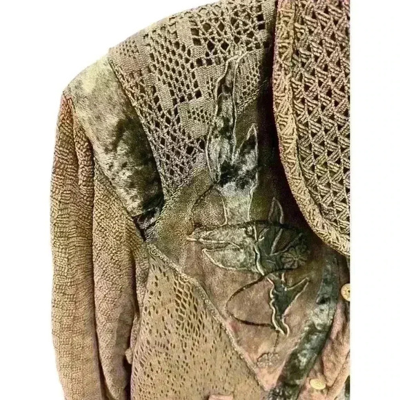 Vintage Holuc Venezia Women's Blazer Jacket 100% Cotton Floral Design Multicolor - Picture 7 of 8